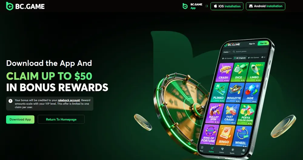 BC.Game App Website Screenshot